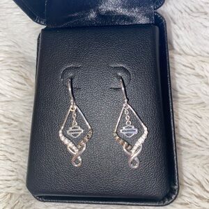 🖤NIB Harley Davidson Salt&Pepper Twist Earrings🖤